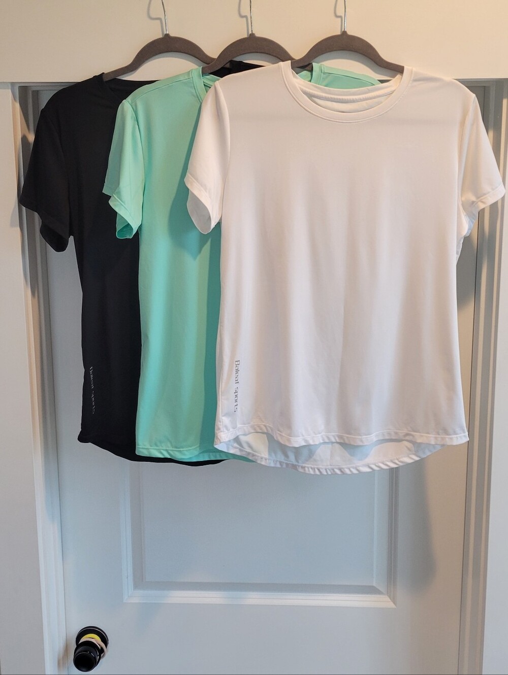 Lot Of 3 Baeleaf Short-Sleeve Performance Tees - White, Mint, Black